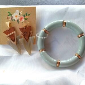 Boutique earrings and bracelet